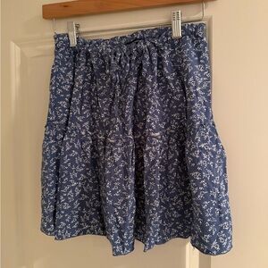 Brandy Melville Floral Blue Skirt